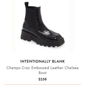 Intentionally Blank  Champs Croc Embossed Leather Chelsea Boot